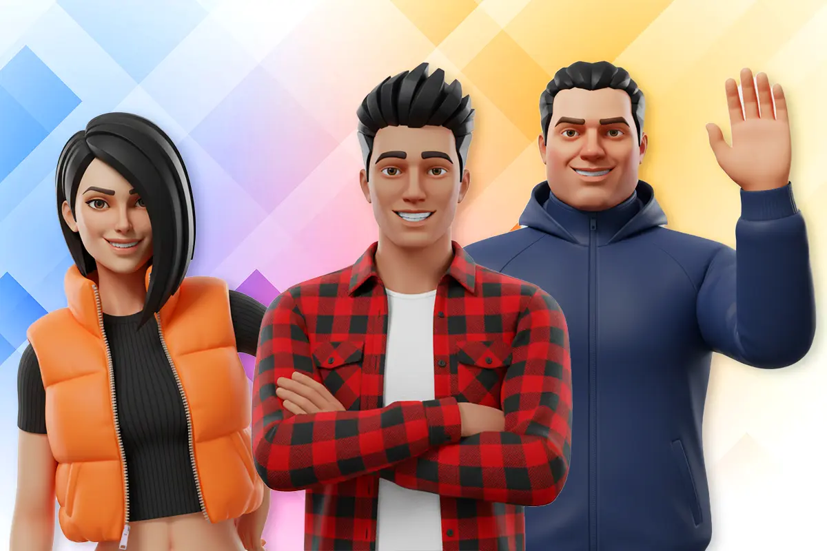 A collage of characters generated by Charasel.ai